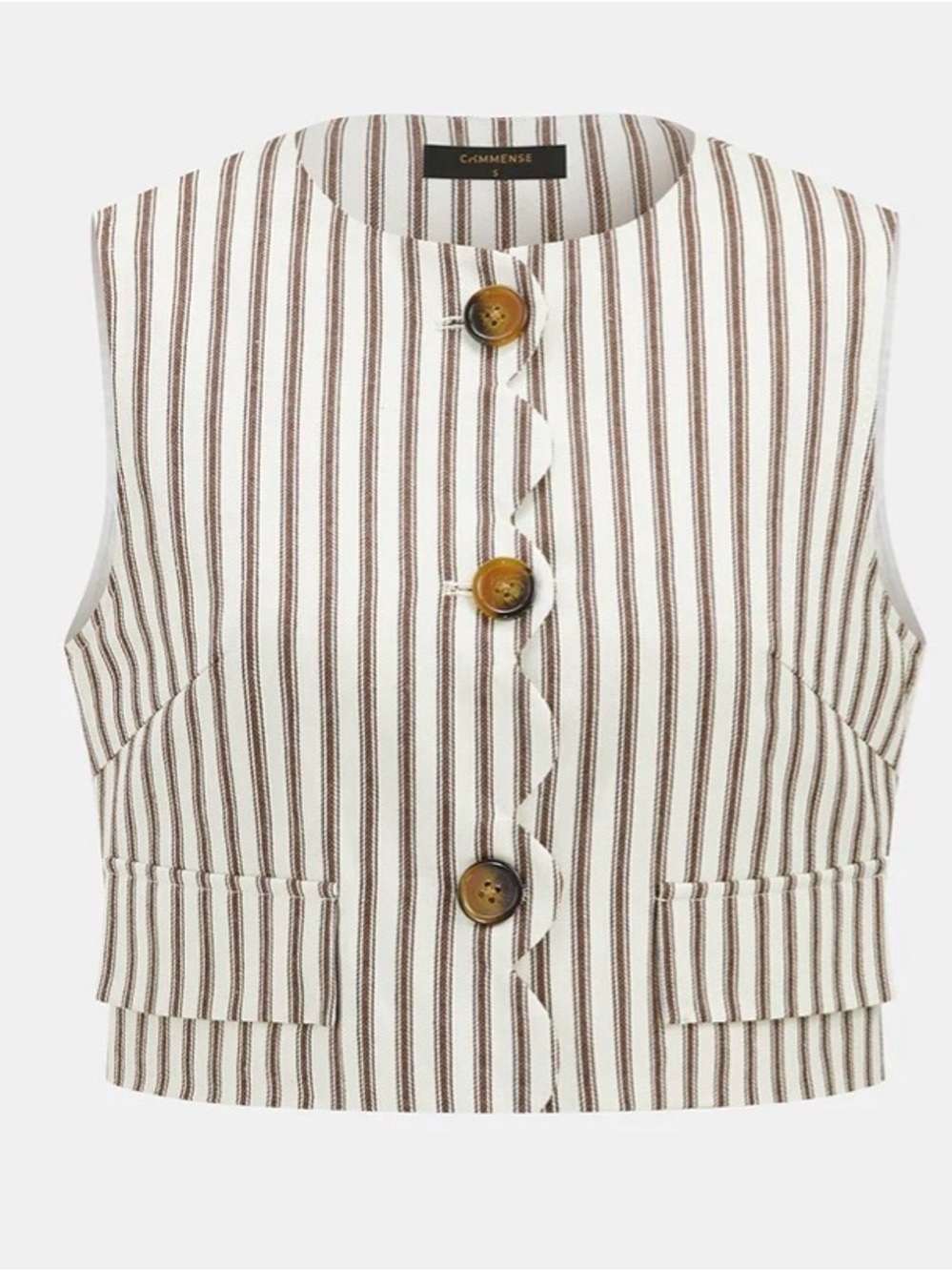 Not for sale. Commense Striped Beige and Brown Maxi Skirt Set - Picture 3 of 10